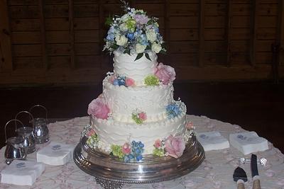 Wedding cake for Emily and Andrew - Cake by BettyA
