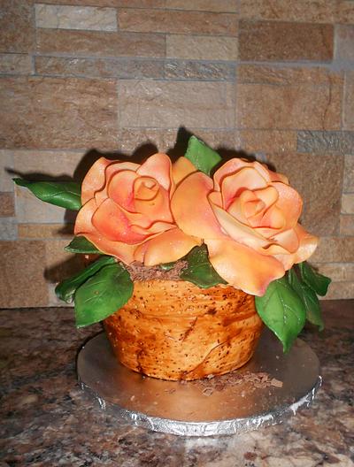 Flower pot cake - Cake by Tareli
