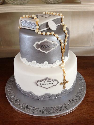 First holy communion cake - Cake by Gaynor's Cake Creations