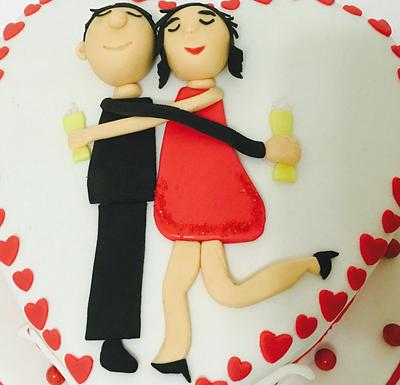 Wedding anniversary cake! - Cake by Dreamyourcakes