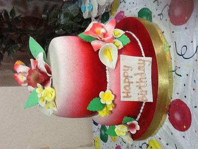 Birthday fondant cake - Cake by Imee