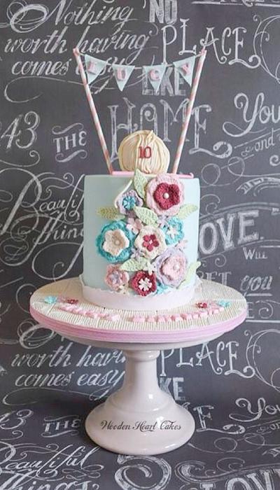 Vintage Chic Crochet Cake  - Cake by Wooden Heart Cakes