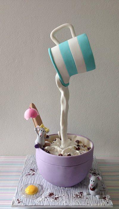 Pouring milk jug cake - Cake by Iced Creations