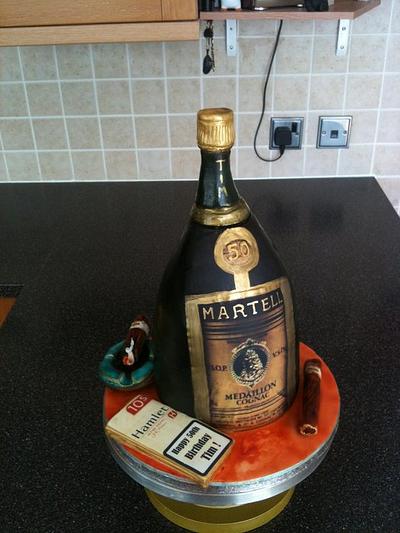 bottle cake and cigars - Cake by mick