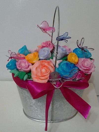 Color roses - Cake by claudia borges