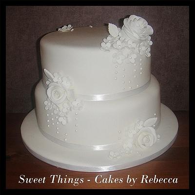 simple wedding cake - Cake by Sweet Things - Cakes by Rebecca