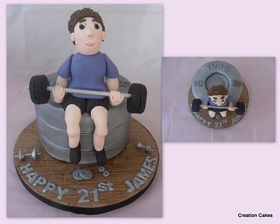 Weightlifter Cake - Cake by Creationcakes