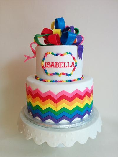 rainbow chevron - Cake by Cake That Bakery