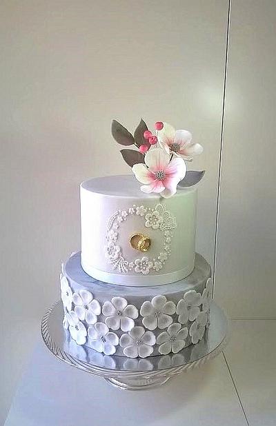 A little wedding with rings - Cake by Frufi
