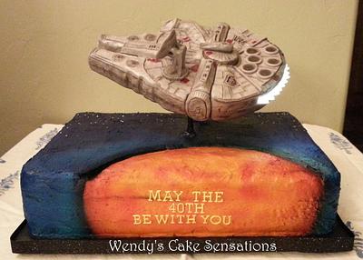 Millennium Falcon Birthday Cake - Cake by Wendy's Cake Sensations