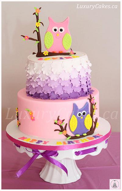 Owl themed birthday cake - Cake by Sobi Thiru