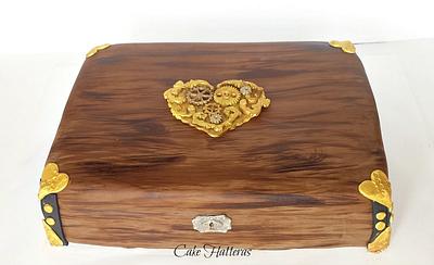 Steampunk Heart Box Cake - Cake by Donna Tokazowski- Cake Hatteras, Martinsburg WV