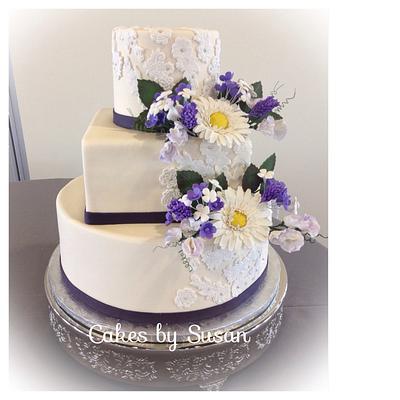 Lace wedding cake - Cake by Skmaestas