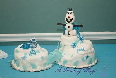 Olaf on a Mountain - Cake by A Dash of Magic