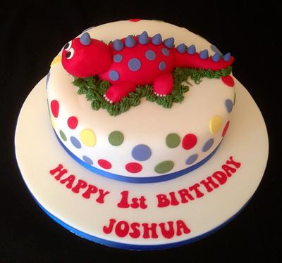 Dinosaur 1st birthday cake!  - Cake by Cherry Delbridge