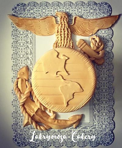 US Marine Corps Eagle, Globe & Anchor - Cake by Lakrymosa 