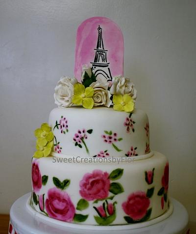 Paris in Spring Cake - Cake by SweetCreationsbyFlor