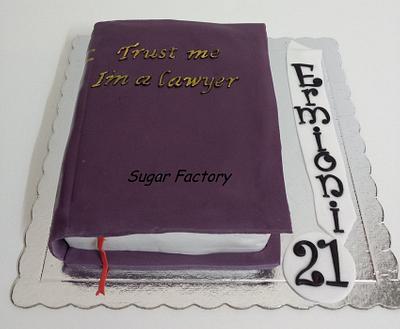 Book cake for lawyer - Cake by SugarFactory