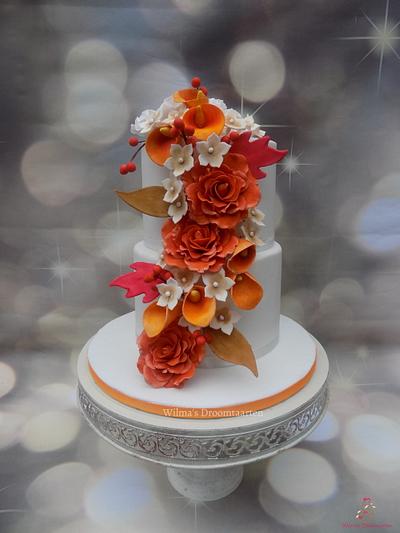 Fall Wedding Cake - Cake by Wilma's Droomtaarten