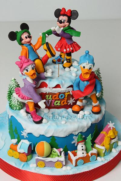 Mickey and his friends in winter time - Cake by Viorica Dinu