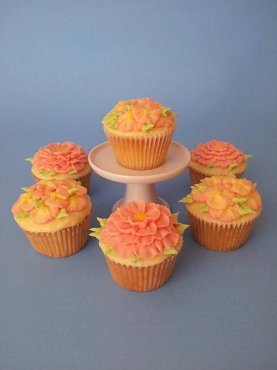 Pastel Buttercream Flowers - Cake by Sarah Poole