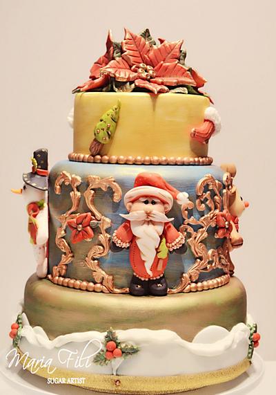 Vintage Christmas Cake - Cake by Marias-cakes