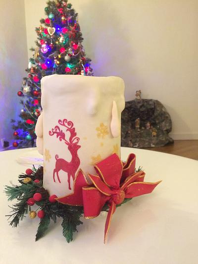 Christmas Candle Cake - Cake by GeoYa's cakes 