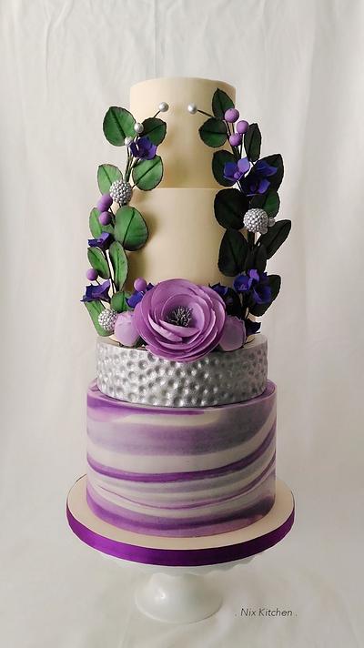 Purple Wedding Cake - Cake by Nikita Mahmood