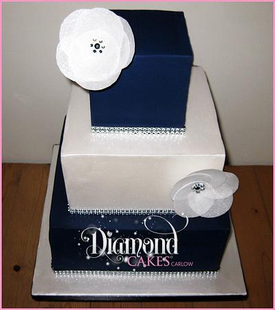 Square Wedding Cake - Cake by DiamondCakesCarlow