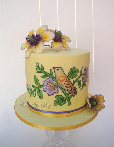 Painted bird cake - Cake by Cake My Day