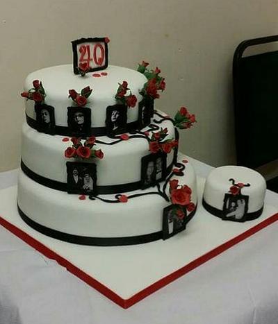Ruby wedding anniversary cake - Cake by Catherine