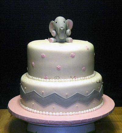 Baby Elephant Shower Cake - Cake by Sweets By Monica