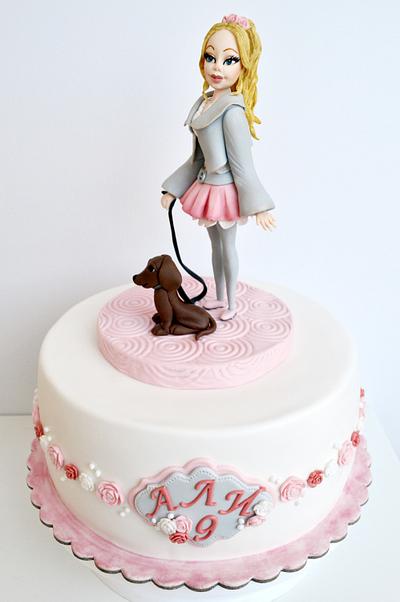 Barbie with a dog - Cake by benyna