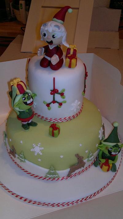 "Naughty Elf" Christmas-cake - Cake by AWG Hobby Cakes