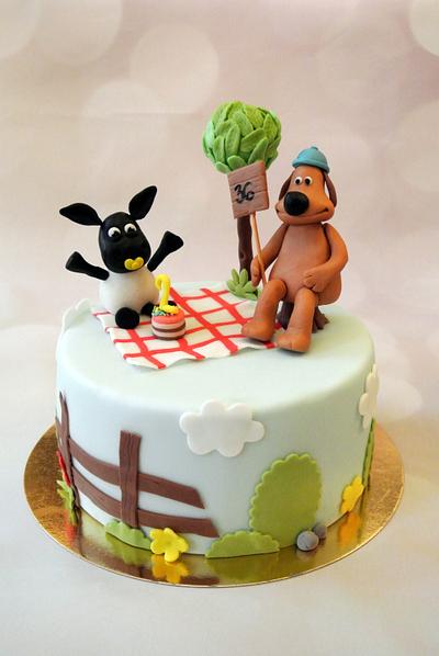 Shaun the sheep theme cake - Cake by Klara Liba