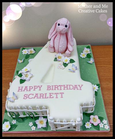 Bunny number four cake  - Cake by Mother and Me Creative Cakes