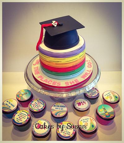 "Oh the places she will go" graduation cake - Cake by Skmaestas