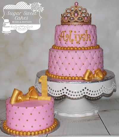 Gold Princess 1st Bday - Cake by Sugar Sweet Cakes