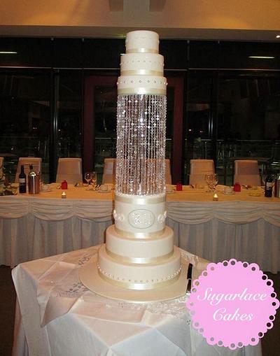 My first wedding cake  - Cake by Sugarlace Cakes