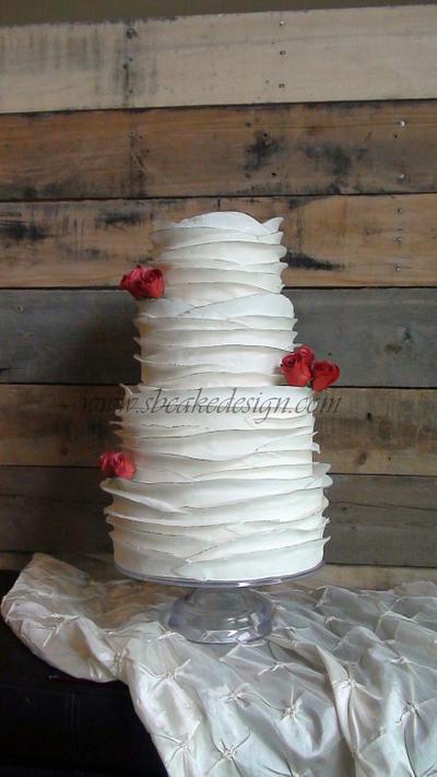 Romantic Wrapped Ruffle Cake - Cake by Shannon Bond Cake Design