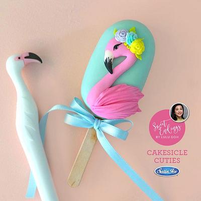 The prettiest flamingo cakesicle - Cake by Lulu Goh