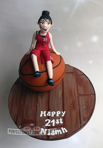 Niamh - 21st Birthday Basketball Cake - Cake by Niamh Geraghty, Perfectionist Confectionist