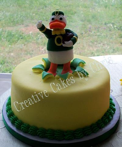 Oregon Duck Grooms cake - Cake by Creative Cakes by Chris