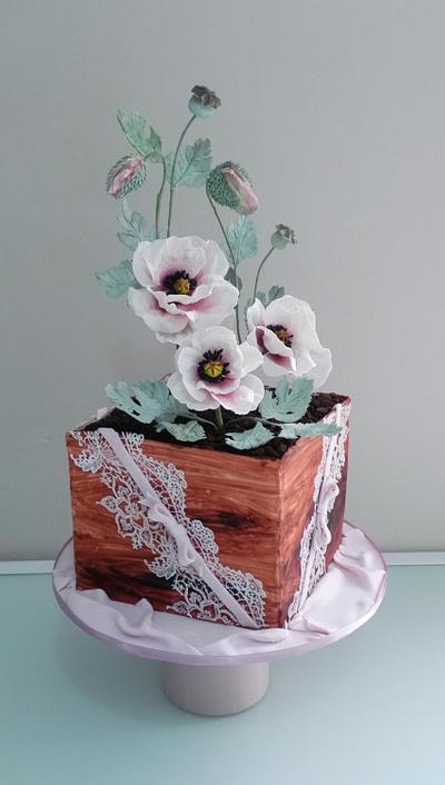 Poppies for my birthday  - Cake by Bistra Dean 