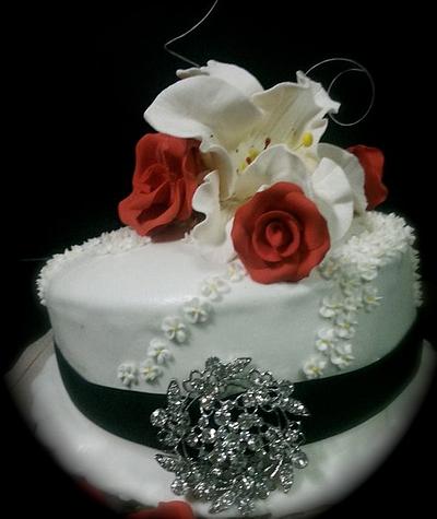 Simple Wedding Cake - Cake by May Aireene  Galvez