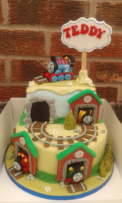 Thomas the tank engine cake - Cake by Karen's Kakery