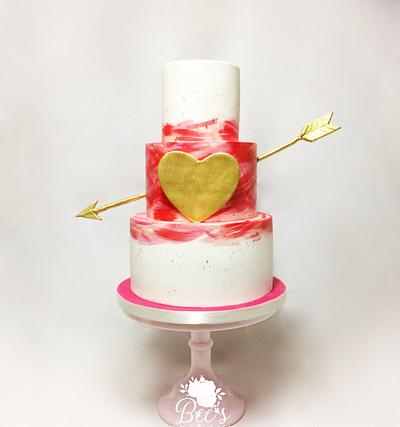 Love is in the air - Cake by Sweet Alchemy Wedding Cakes