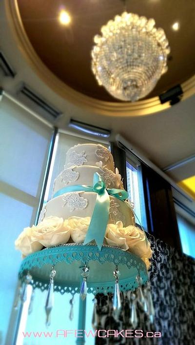 Tiffany Blue Wedding - Cake by Amanda