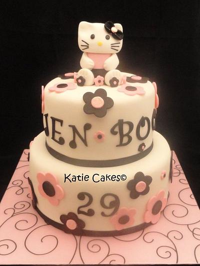 Pink and Black Hello Kitty - Cake by Katie Cortes