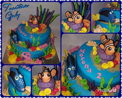 Dory & Nemo - Cake by Gaabykuh